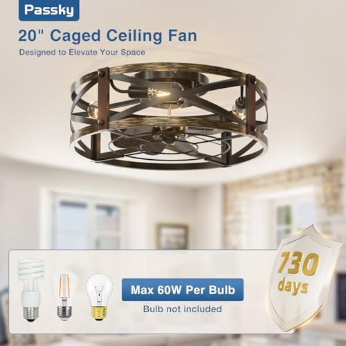 Passky Farmhouse Caged Ceiling Fan thumbnail 8