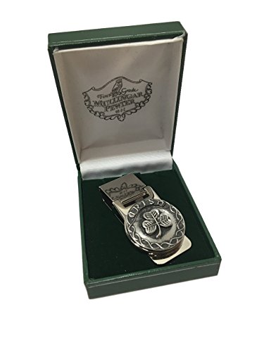 Celtic Money Clip Shamrock Design Pewter & Stainless Steel Irish Made3