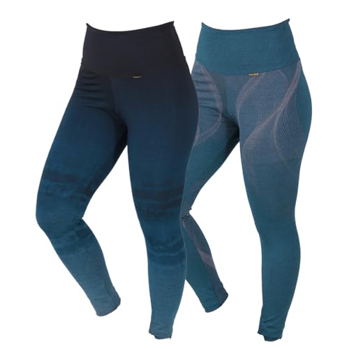 Kit com 2 Leggings Mescla Sublimadas Cintura Alta Suplex (GG, Verde)