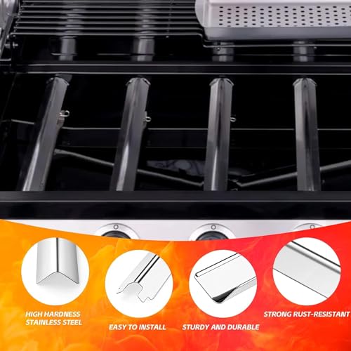 Image of Grill Replacement Parts for Charbroil Performance 2 Burner 463660021 463660421 463654022, Grill Parts for Char-Broil 463655621 463630021, Grill Burners Kit with Heat Plate, Crossover Tube, Igniter | Stainless Steel, with Crossover Tube, Igniter, Heavy Duty, Easy Install, Works Like New, Uniform Heating, Enjoy BBQ Time