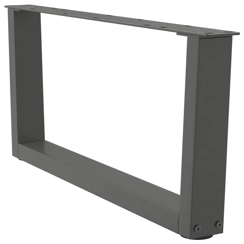 Modernas patas de mesa de centro con superficie recubierta de polvo, 2 patas de mesa de centro en forma de V de acero antracita con nivelación ajustable para suelos irregulares, fáciles
