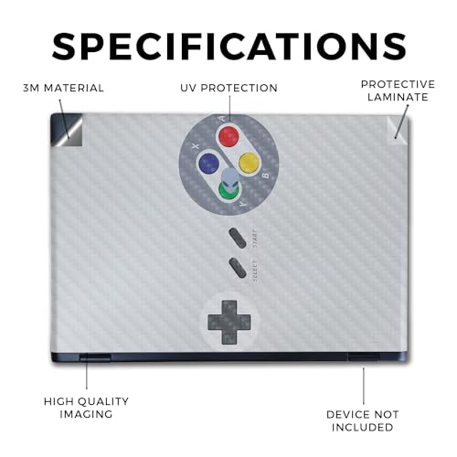 Image of Carbon Fiber Laptop Skin Compatible with Alienware M16 R2 (2024) - Retro Gamer 1 - Premium 3M Vinyl Protective Wrap Decal Cover - Easy to Apply | Crafted in The USA by MightySkins