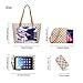Handbags for Women Satchel Shoulder Bags Tote Bag Purse 4pcs Set (Beige)