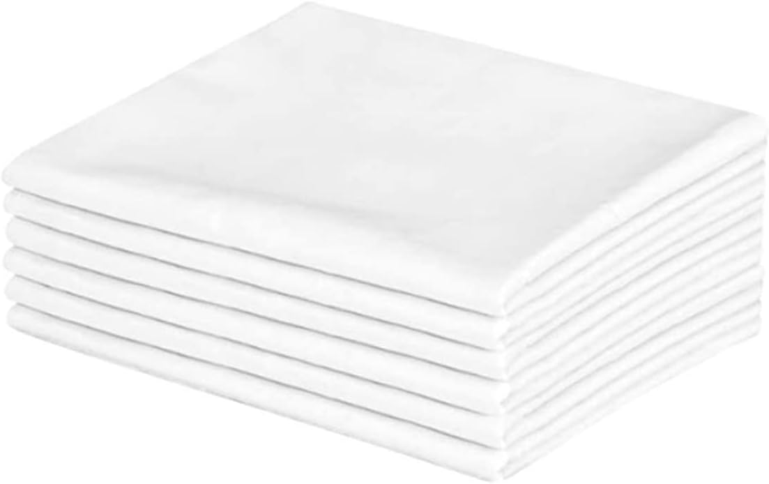 EOM Linens White XL Twin Size Flat Sheets Size 66" X 115" T-130 Thread Count (2 Pack) Great for Home, Salons, Spas, Hotel, Institutional & Hospital use.