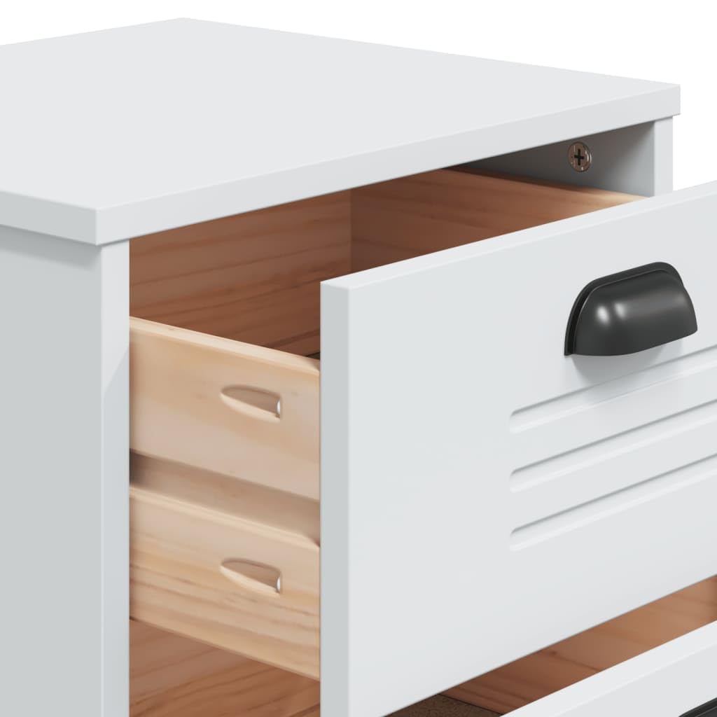 Mesa de Noche Industrial con Amplio Almacenamiento, Diseño Elegante para Dormitorio o Sala de Estar, Material de Madera de Ingeniería Resistente y Fácil de Limpiar