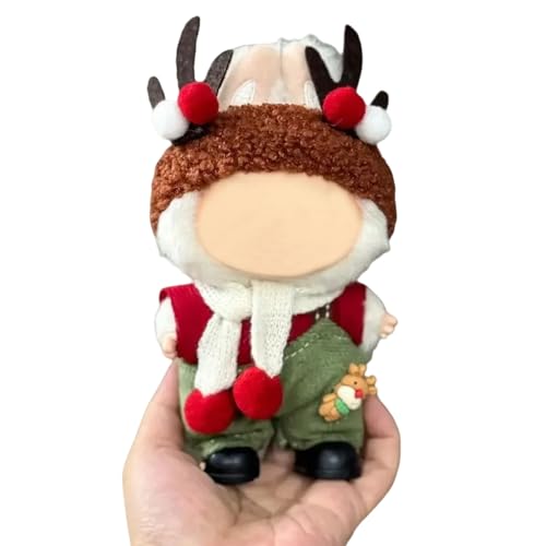 17cm Doll Christmas Clothes(NO Doll) Cute Dolls Outfit Accessories Small Kawaii Clothes Set for Dolls for Women and Girls(Style 1)