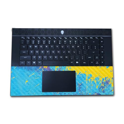Image of Carbon Fiber Laptop Skin Compatible with Alienware M16 R2 (2024) - Splatter Wall - Premium 3M Vinyl Protective Wrap Decal Cover - Easy to Apply | Crafted in The USA by MightySkins