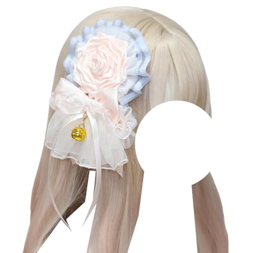 Barrette florale Lolita anti-glisse avec pinces à fleurs de rose