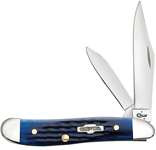 CASE XX WR Pocket Knife Navy Blue Bone Peanut Item #2802 -