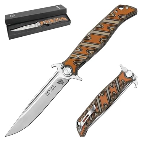 HOKC Finnish-S | 342- 009406 | Pocket Knife, EDC Knife by Official Dealer - Designed by Russian Master Aleksander Biryukov - Liner Lock, Lawks Safety System, G10 Handle, Thumb Stud, Finger Flipper, Long and Durable D2 Stainless Tool Steel, Stone Wash Finished - Ideal for Camping & Hunting Cover