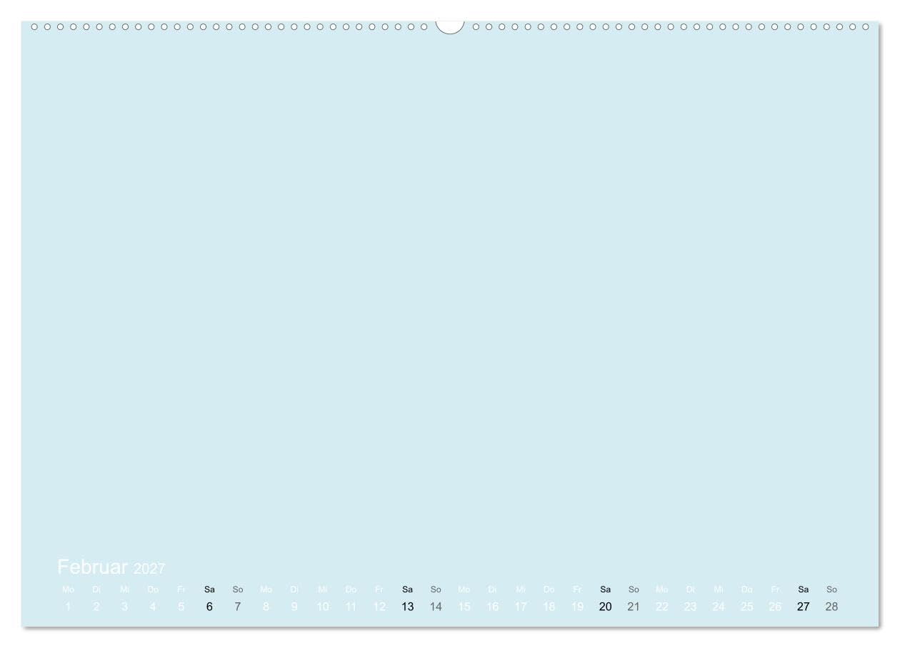 CALVENDO - Bastelkalender - hell Blau (Wandkalender 2027 DIN A2 quer), Monatskalender: Bastelkalender - hell Blau