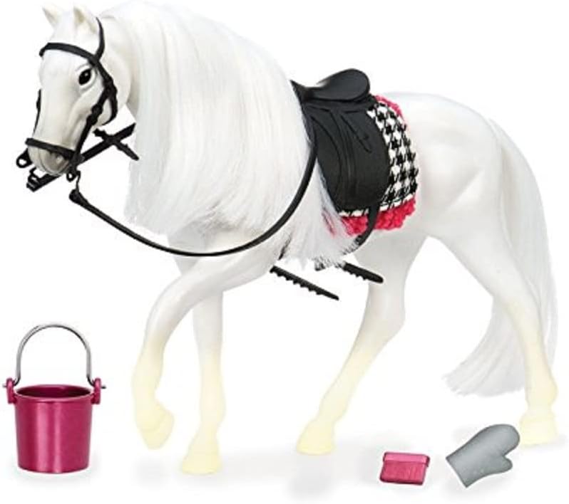 Lori Dolls Camarillo White Horse Toy Horse White 6inch Horse for Mini Doll