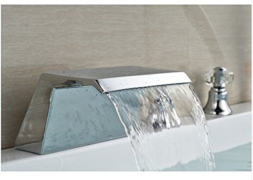 Robinet de douche cascade mélangeur salle de bain chrome Gowe 5pcs - 3