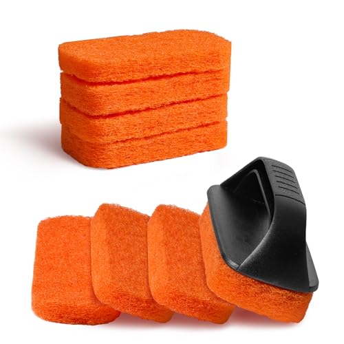 Griddle Cleaning Kit for Blackstone, Griddle Accessories with 8 Scouring Pads & 1 Handle,...