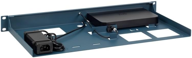 Rackmount.IT RM-CI-T15 Rack Mount Kit for Cisco Meraki Z4 – 1U, 19" Rackmount, Front-Facing Ports, Light Pipe + Fixed Power Supply – Cisco Metallic Blue