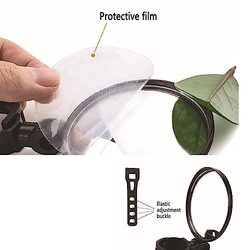 UAMLVCN Bicycle Mirror, Pack of 2, 360° Rotatable, Foldable Universal for Handlebars 15-35 mm, Left, for Bicycle Road Bike - Image 4