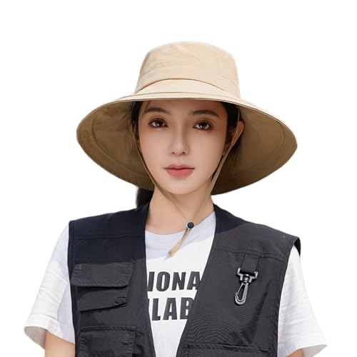 Chapeau de soleil queue de cheval femme résolvant le problème des cheveux longs