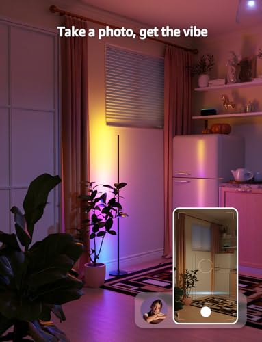 Lepro OE1 AI Smart Floor Lamp, RGBICW Corner Light with Music Sync, Alexa Compatible, Personalized AI Lighting Designer, Modern LED Standing Lamp for Living Room/Bedroom, 1000LM, 2.4G WiFi, No Remote image 5