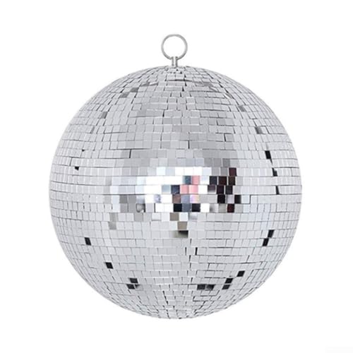 Image of 10 Inch Mirror Glass Disco Ball, 25cm Glitter for DJ Stage Lighting, Home Party, Wedding, Club Dance Decor