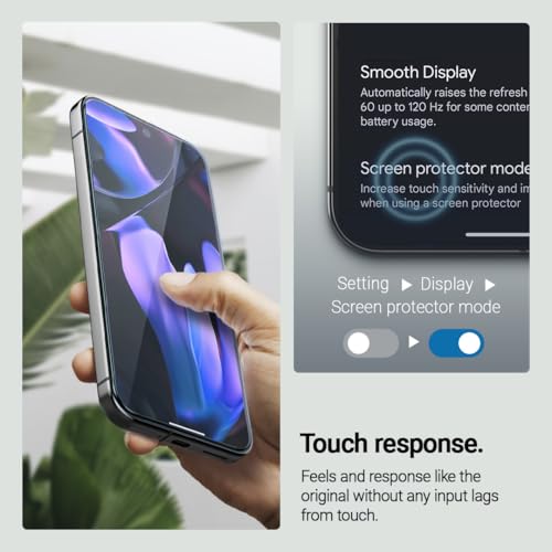 Image of CASEOLOGY By Spigen Snap Fit Tempered Glass Screen Guard Protector Compatible With Google Pixel 9 /Pixel 9 Pro Smartphone[Easy Installation Kit][Anti-Scratch] Screen Protector-2 Pack