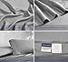 ACCURATEX Cooling Sheets California King Size - Viscose Made from Bamboo, Luxury Cool Silky Sheet Set for Cal King Size Bed, Super Soft Breathable Bed Sheets up to 16 inches Deep Pockect,Grey