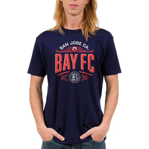 Junk Food NWSL - Bay FC Deco Modern Adult SS T-Shirt Navy