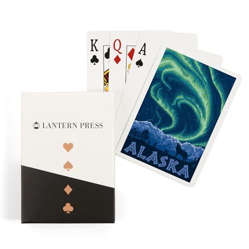 Lantern Press Alaska, Northern Lights, 52 naipes póker
