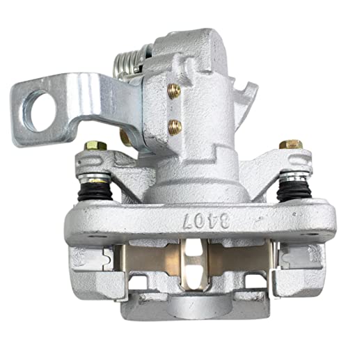 Image of TRQ Rear Brake Caliper Set Zinc Coated Brackets Hardware Compatible with 1994-2001 Acura Integra 1992-2000 Honda Civic 1993-1997 Civic del Sol