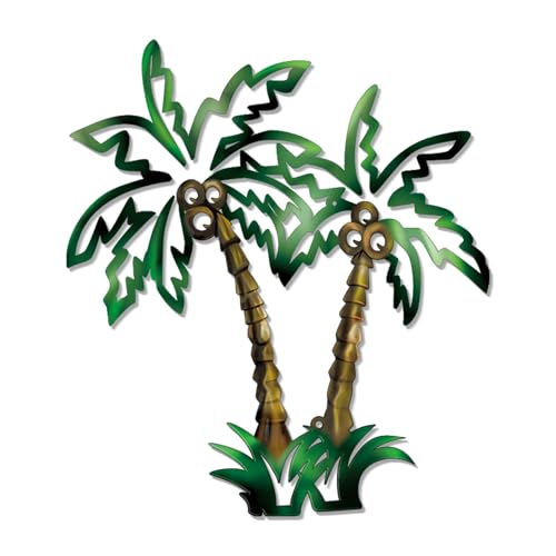 KOYILTD Palm Tree Decor Coastal Wall Art Metal Wall Art Unique Beach Wall Decoration Tropical...