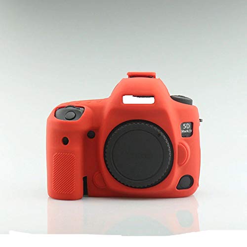 Image of Canon 5D Mark IV Camera Case, Professional Silicone Rubber Camera Case Cover Detachable Protective for Canon 5D Mark IV - RED