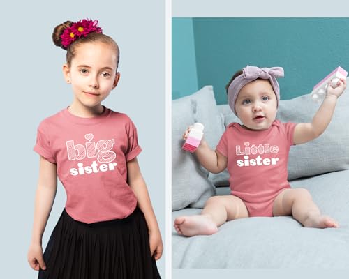 Unordinary Toddler Big Sister Little Sister Outfits Matching Shirts Sibling Gifts girls newborn baby set4