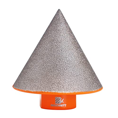 Diamant-Fasenbohrer 50mm - BRSCHNITT Diamant Fasenbits Fingerfräser zum Vergrößern Löcher in Fliesen Porzellan Marmor Keramik Granit M14 Gewinde für Winkelschleifer Cover