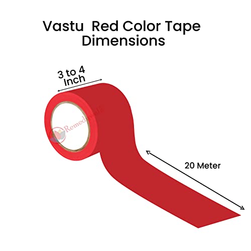 Image of REMEDYWALA Vastu Red Color Floor Tape (3.25 Inch Wide) (20 Meter long)