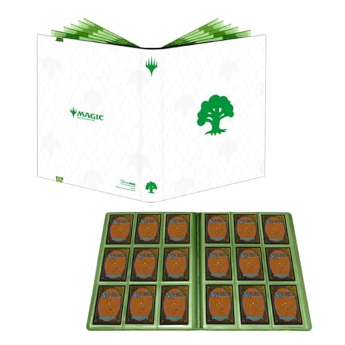 Image of Ultra PRO - Mana 8 9-Pocket PRO-Binder - Forest for Magic: The Gathering, Holds & Protects 360 Standard Sized Cards, Collector's Edition Durable Trading Premium Leatherette Secure Pocket Binder