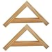 2 pièces Supports d'étagère Bois Massif,Équerre Étagère Mural,Support Triangulaire à Angle Droit 90 degrés L,Mural Équerre pour Étagère,Non Verni,pour Salon Restaurant,Cuisine,Bureau(18x18cm)