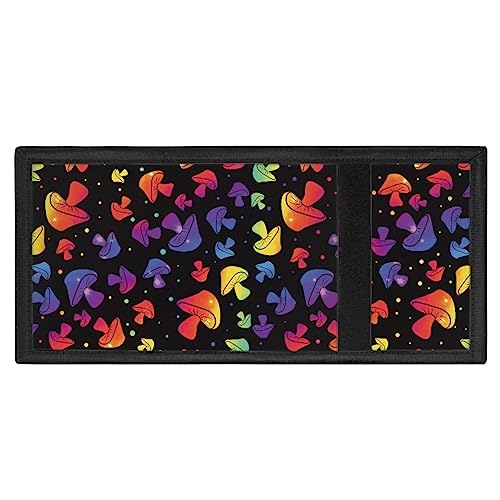 GIFTPUZZ Kids Coin Pouch Wallets for Girls Teen Children Trifold Wallet Toddler Wallet with Coin Pocket and Card Holders Holiday Birthday Gifts (Rainbow Mushroom)3