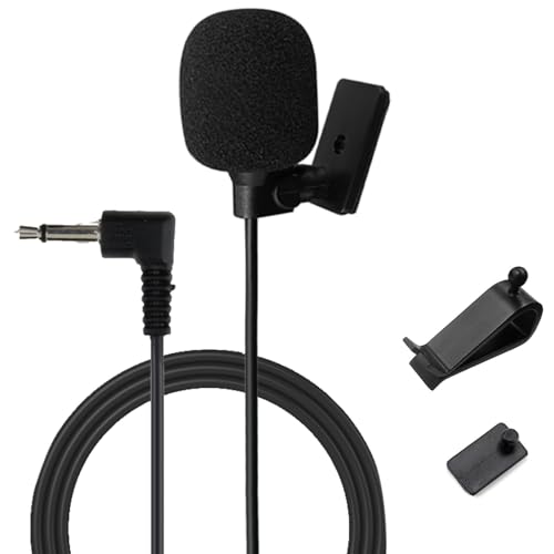 Microfone estéreo de carro de 3,5 mm, microfone externo rádio carro - microfone de navegação para automóvel microfone de carro externo com conector para sistemas de mãos livres, GPS e DVD