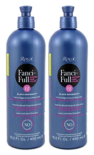 Roux Fanci-Full Rinse #12 Black Radiance 15.2 Ounce (449ml) (2 Pack)