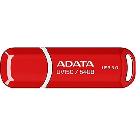 ADATA UV150 64GB USB Flash Drive, Red Cover