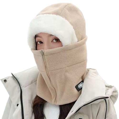 Byuexhp Máscara facial de invierno - Protección espesada contra el viento y el agua, protección facial de invierno para ciclismo como bufanda y sombrero, para ciclismo, esquí, correr, pescar, trabajar