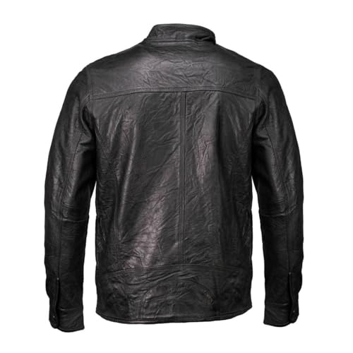 Milwaukee Leather SFM1866 Men's Classic Black Premium Leather Motorcycle Style Jacket with Zipper Front4