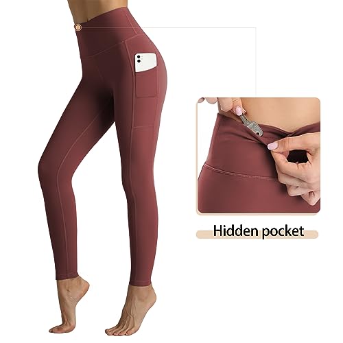 RIMLESS 7 Women's Leggings with Pockets High Waist Cotton Yoga Pants Workout Running Athletic Capris3