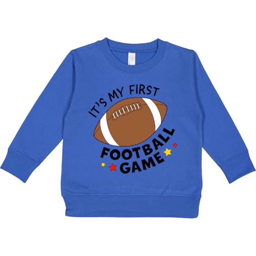 inktastic It's My First Football Game Toddler Sweatshirt 4T Royal 452c9
