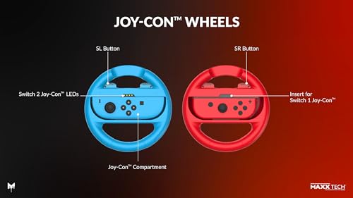 Joy-con sports kit Maxx Tech compatible con Nintendo Switch 2 y 1 pack de 12 accesorios 7
