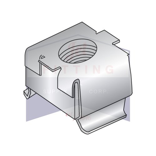 D07988-1420 Cage Nuts | Free Floating Square Nut Within a Spring Steel Cage | Square Nut: Class 304 J3 Stainless Steel | Cage: Class 304 3/4-Hard Stainless Steel | C7941SS-1024-2 (Quantity: 500)