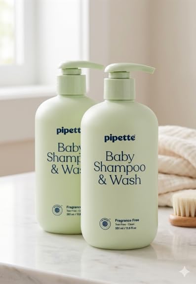 ~Pip~ette Baby Shampoo & Wash - Fragrance Free - 11.8 fl oz (2 Count)