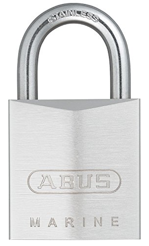 ABUS 75IB/30 - Candado de latón cromado de grado marino, grillete de acero inoxidable, con llave diferente