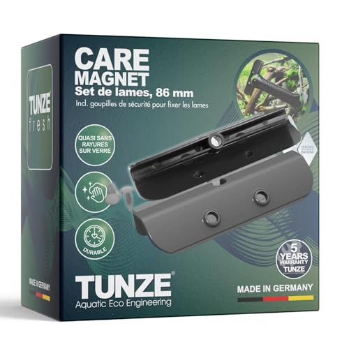 Tunze Lames en Plastique 86 mm I 2 Lames de Rechange Care Magnet I Lames pour nettoyant d'aquarium I nettoyant pour vitres avec Risque de Rayures minimisé