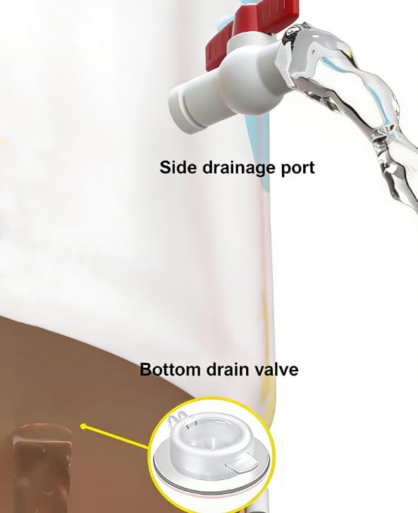 Vasca da bagno Portatile per Adulti, Buon Isolamento Termico, Supporto Stabile, Doppia Uscita di Scarico, per Bagno Cald, Ice Bath 70x65cm