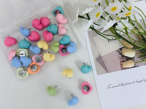Chinchetas de corazón de alta resistencia para organizar el tablón de anuncios de oficina 3